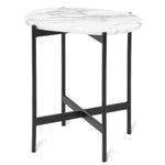 Rhonde Oval Marble Side Table - White ST5089-WA