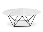 Robin 100cm Round Marble Coffee Table - Black Base Coffee Table Swady-Core   