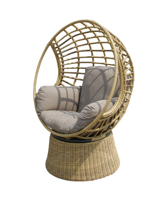 Robin Wicker Outdoor Swivel Chair - Natural Outdoor Chair Nesty-Local   