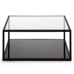 Rowan 80cm Square Glass Coffee Table - Black Coffee Table The Form-Local   