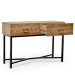 Ex Display - Royce 1.2m Reclaimed Pine Console Table - Black Base Console Table Nicki-Core   