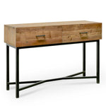 Royce 1.2m Reclaimed Pine Console Table - Black Base DT2327-NI