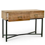 Ex Display - Royce 1.2m Reclaimed Pine Console Table - Black Base Console Table Nicki-Core   