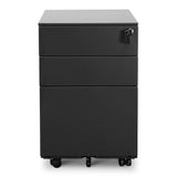 Russel 3 Drawers Mobile Pedestal - Black Pedestal Sun Desk-Core   