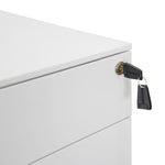 Russel 3 Drawers Mobile Pedestal - White OF2170-SN