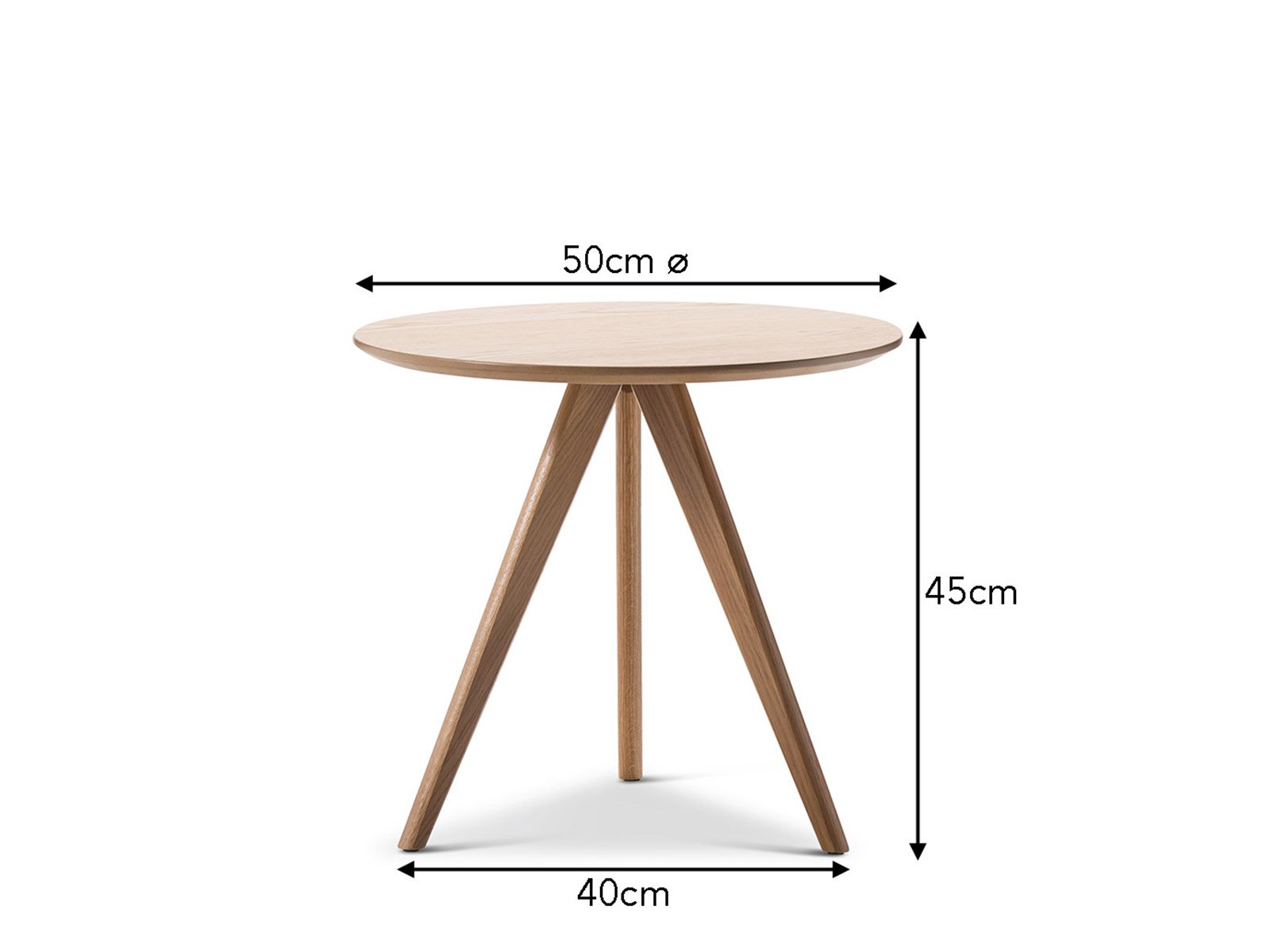 Santo Tri Leg Side Table - Oak Side Table Eastern-local   