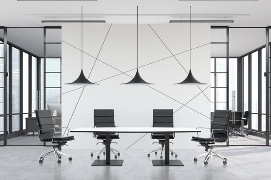 Scope 2.4m Boardroom Rectangular Office Table - White Top with Black Legs Boardroom Table Dee Kay-Local   