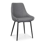 Set of 2 - Alfie Fabric Dining Chair - Dark Grey DC2081-SEx2
