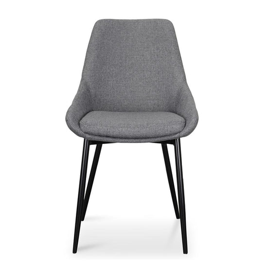 Set of 2 - Alfie Fabric Dining Chair - Dark Grey DC2081-SEx2