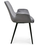 Set of 2 Alice Dining Chair - Dark Grey Velvet DC2391-SEx2
