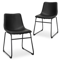 Set of 2 - Darcy Dining Chair - Black PU Dining Chair Sendo-Core   