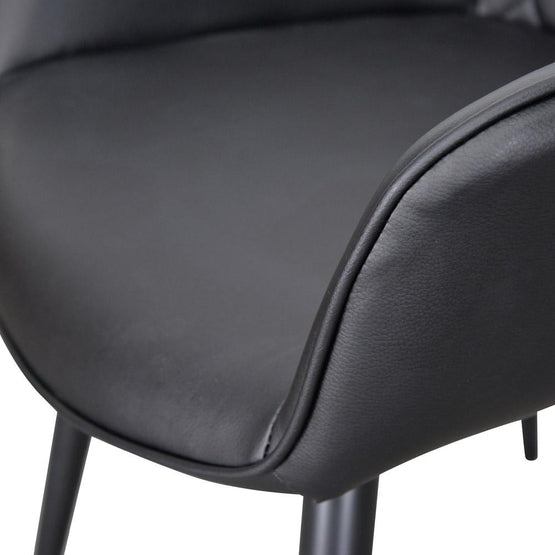 Set Of 2 - George Dining Chair  - Black PU DC2082-SEx2