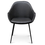 Ex Display - Cody Dining Chair - Antique Black and Charcoal Velvet Dining Chair Sendo-Core