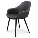 Ex Display - Cody Dining Chair - Antique Black and Charcoal Velvet Dining Chair Sendo-Core