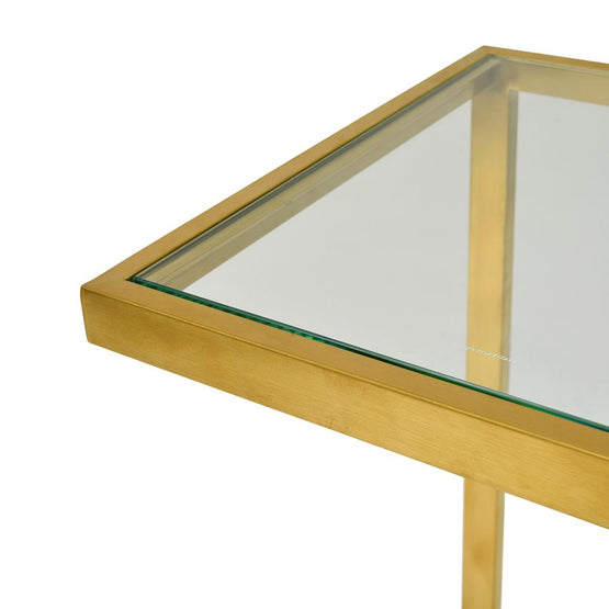 Set of 3 Luke Glass Side Table - Gold Base ST2358-KS