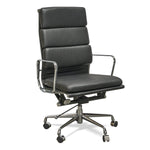 Ashton High Back Office Chair - Black Leather Office Chair Yus Furniture-Core   