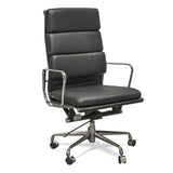 Ashton High Back Office Chair - Black Leather Office Chair Yus Furniture-Core   