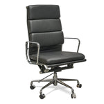 Ashton High Back Office Chair - Black Leather OC104