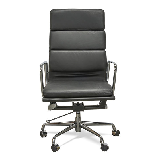 Ashton High Back Office Chair - Black Leather OC104