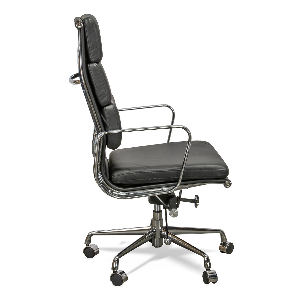 Ashton High Back Office Chair - Black Leather Office Chair Yus Furniture-Core   