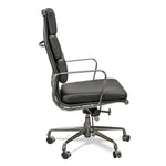 Ashton High Back Office Chair - Black Leather Office Chair Yus Furniture-Core   