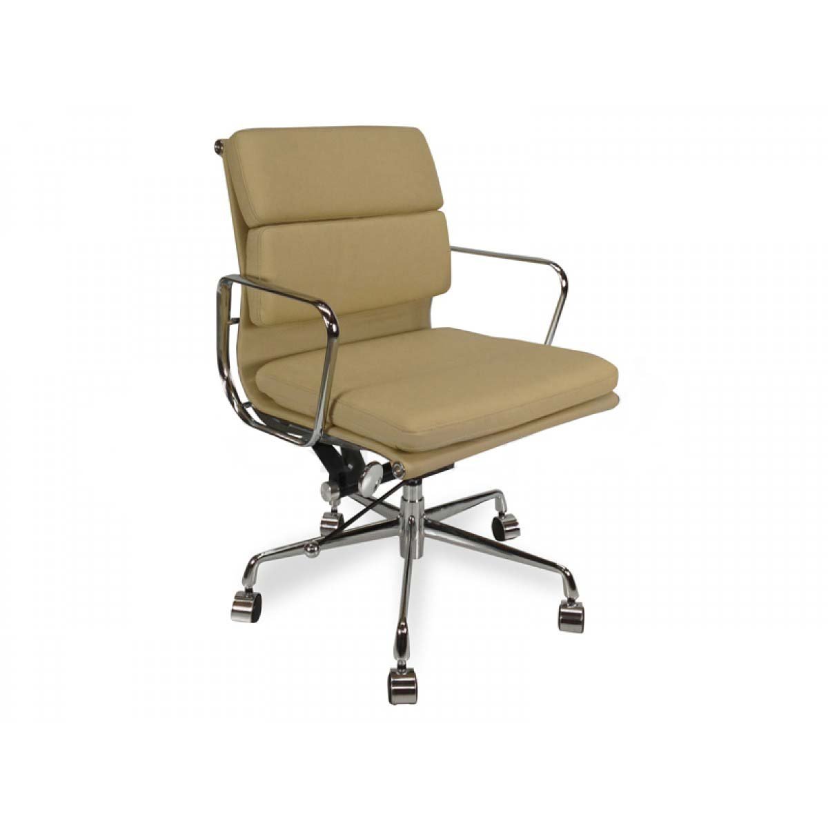 Ex Display - Ashton Low Back Office Chair - Light Brown Leather Office Chair Yus Furniture-Core