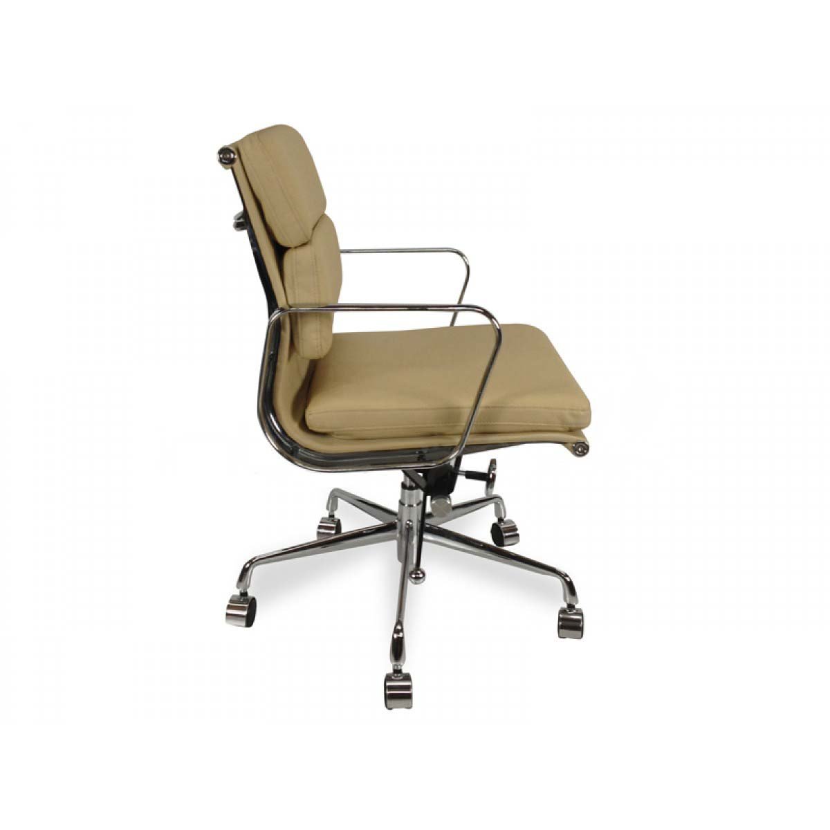 Ex Display - Ashton Low Back Office Chair - Light Brown Leather Office Chair Yus Furniture-Core