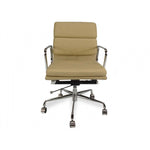 Ex Display - Ashton Low Back Office Chair - Light Brown Leather Office Chair Yus Furniture-Core