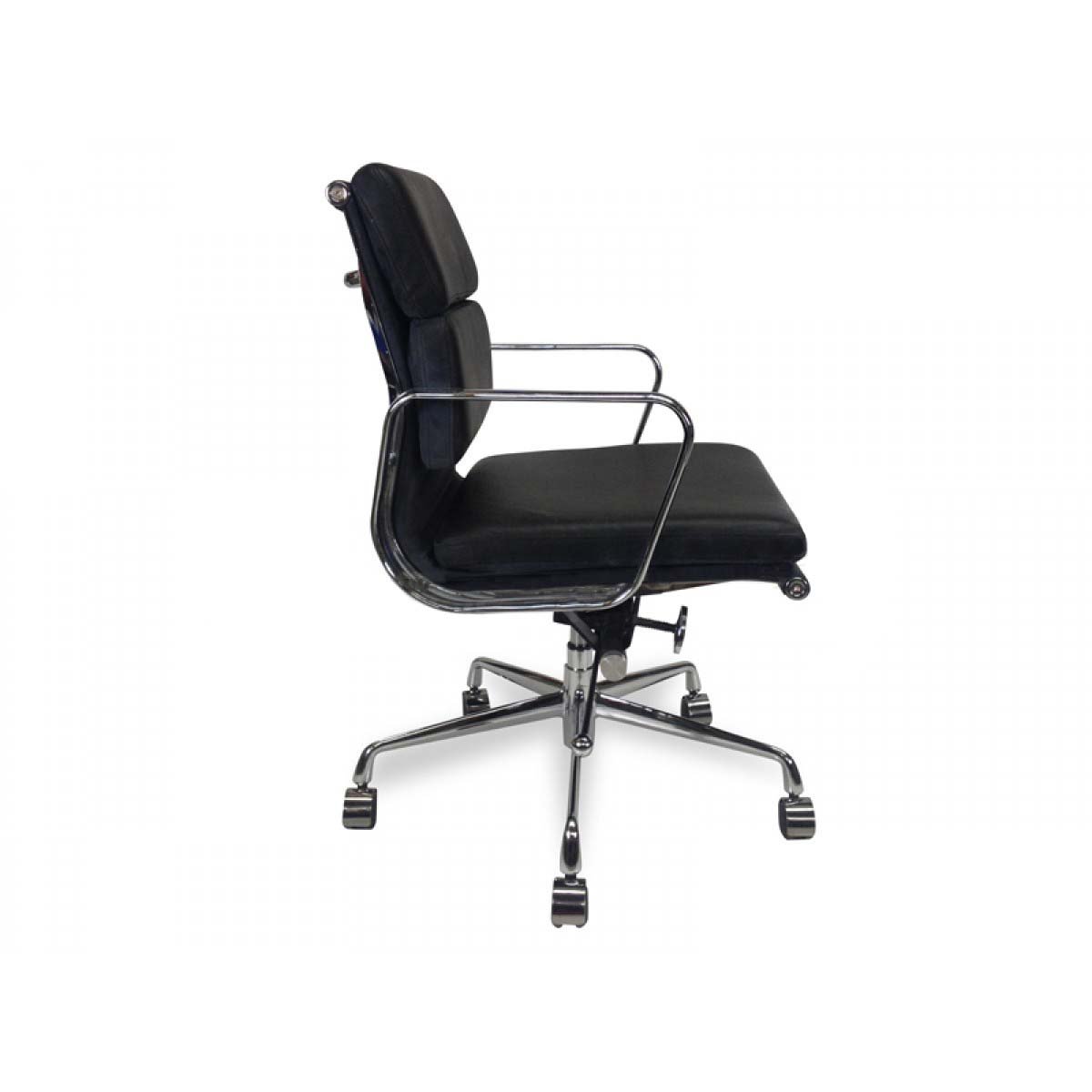 Ashton Low Back Office Chair - Black Leather Office Chair Yus Furniture-Core   