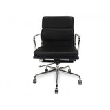 Ashton Low Back Office Chair - Black Leather Office Chair Yus Furniture-Core   