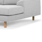 Sonia 3 Seater Right Chaise Fabric Sofa - Light Grey LC2519-FA