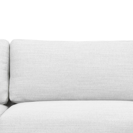 Sonia 3 Seater Left Chaise Fabric Sofa in Light Texture Grey - Black legs - Last One Chaise Lounge Original Sofa-Core   
