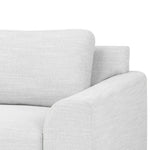 Sonia 3 Seater Left Chaise Fabric Sofa in Light Texture Grey - Black legs - Last One Chaise Lounge Original Sofa-Core   