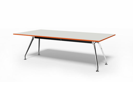 Swift Office Meeting Table 2.4m - White / Orange Meeting Table Dee Kay-Local   