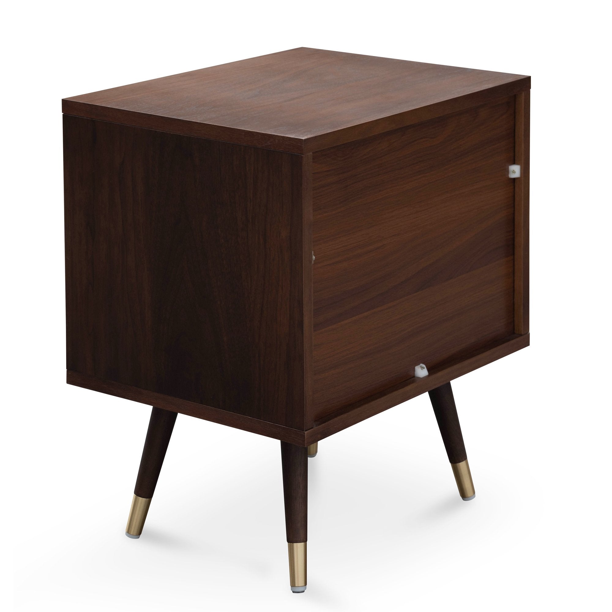 Ex Display - Tasha Wooden Bedside Table - Walnut Bedside Table KD-Core