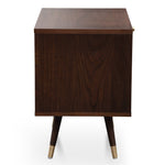 Ex Display - Tasha Wooden Bedside Table - Walnut Bedside Table KD-Core