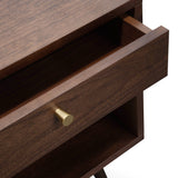 Ex Display - Tasha Wooden Bedside Table - Walnut Bedside Table KD-Core