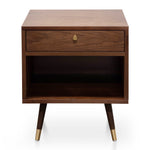 Ex Display - Tasha Wooden Bedside Table - Walnut Bedside Table KD-Core