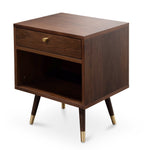 Ex Display - Tasha Wooden Bedside Table - Walnut Bedside Table KD-Core