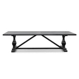 Titan Reclaimed Dining Table 3m - Black- 1.2m (W) - Thick Top Dining Table Reclaimed-Core   