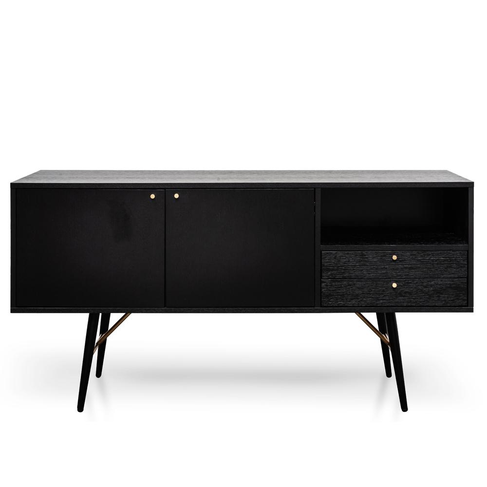 Trent 1.6m Wooden Buffet Unit- Black - Last One Buffet & Sideboard Dwood-Core   