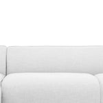 Troy 3 Seater Left Chaise Fabric Sofa - Light Texture Grey Chaise Lounge Original Sofa-Core   
