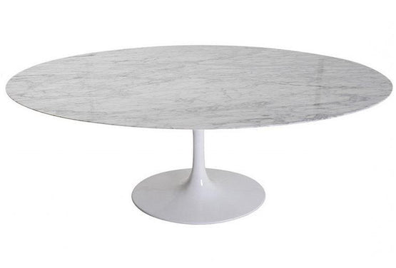 Tulip 2m Marble Oval Dining Table Dining Table Swady-Core   