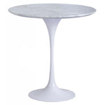Tulip 50cm Round Marble Side Table - Eero Saarinen Replica - Aluminium DT110A