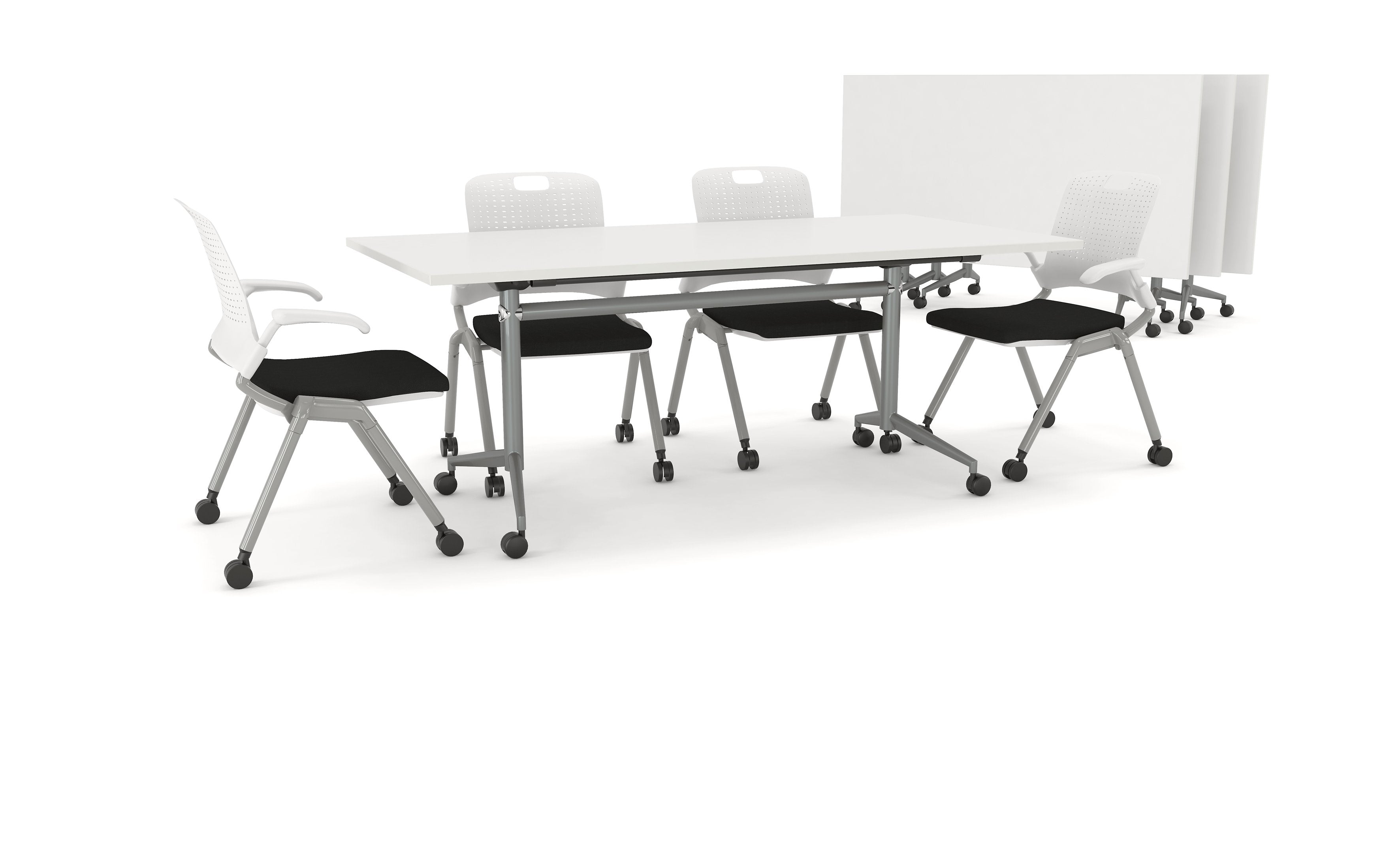Uni 1.8m Silver Flip Table Meeting Table OLGY-Local   