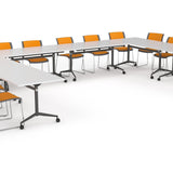 Uni 1.8m Silver Flip Table Meeting Table OLGY-Local   