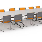 Uni 1.8m Silver Flip Table Meeting Table OLGY-Local   