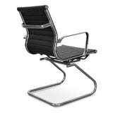 Charlie Visitor Office Chair - Black PU Office Chair Yus Furniture-Core   
