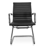 Charlie Visitor Office Chair - Black PU Office Chair Yus Furniture-Core   