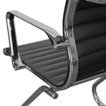 Charlie Visitor Office Chair - Black PU Office Chair Yus Furniture-Core   